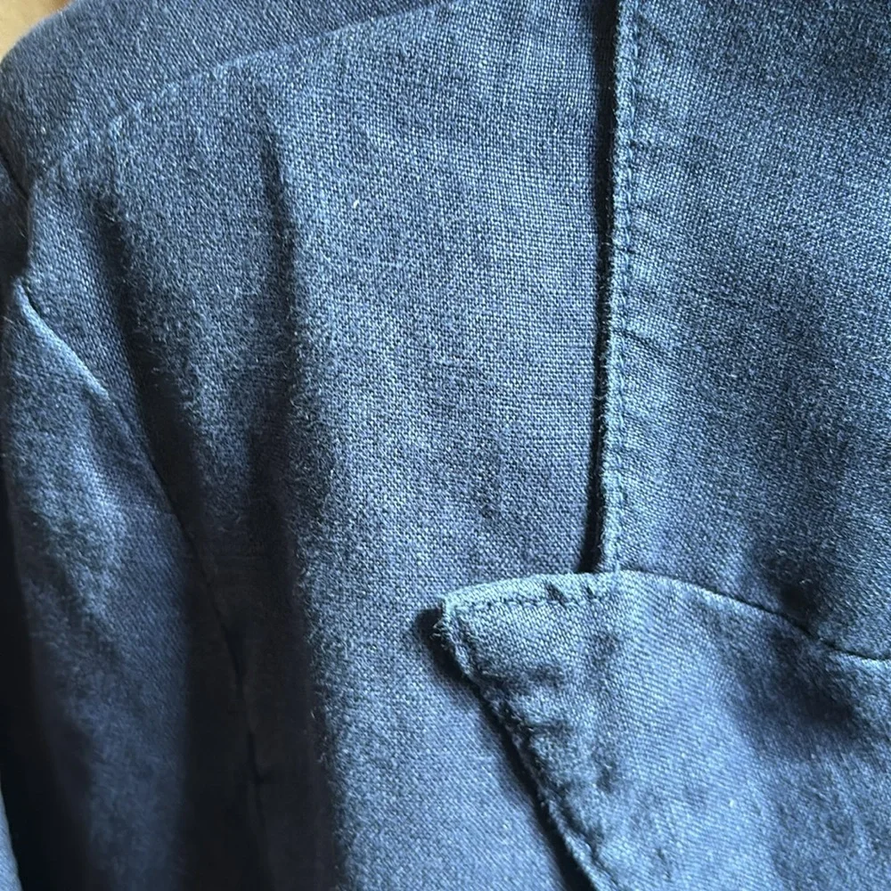 L'AGENCE Navy Blazer with Gold Buttons - Picture 4 of 5